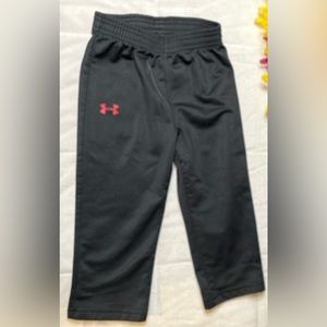 Under Armour All Season Athletic Pants Black With Red Logo